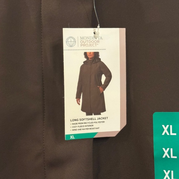 Mondetta Outdoor Project Ladies Long Soft Shell Jacket Size XL Color Brown - Picture 7 of 12